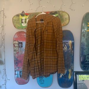 Rvca corduroy flannel shirt